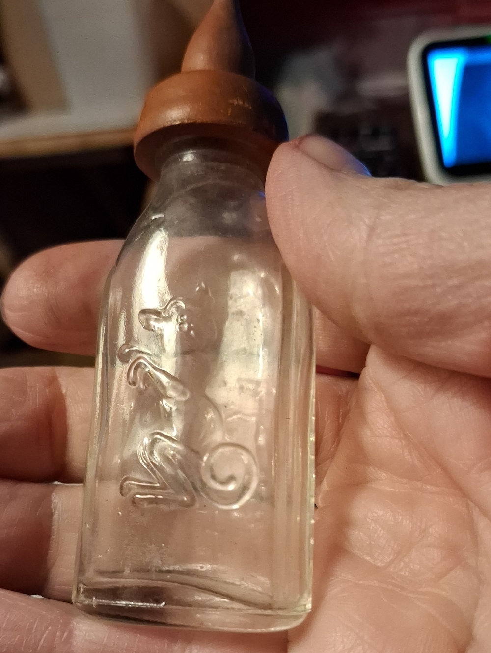 Vintage Miniature Glass Toy Baby Doll Bottle
